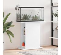 vidaXL White Aquarium Stand - Engineered Wood Fish Tank Stand with Storage, Decorative Display Area for Ornamental Fish or Aquatic Plants, 36x75x72.5 cm