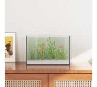 vidaXL Aquarium with Storage Transparent 30 x 20 x 20 cm Glass, A Rectangular, Modern, Durable Design for Home or Office, for Functional Spaces, Strong Structure, Easy to Maintain