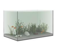 vidaXL Aquarium with Storage Transparent 50 x 30 x 30 cm Glass, A Rectangular, Modern, Durable Design for Home or Office, for Functional Spaces, Strong Structure, Easy to Maintain