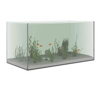 vidaXL Aquarium with Storage Transparent 60 x 30 x 30 cm Glass, A Rectangular, Modern, Durable Design for Home or Office, for Functional Spaces, Strong Structure, Easy to Maintain