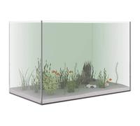 vidaXL Aquarium with Storage Transparent 60 x 35 x 40 cm Glass, A Rectangular, Modern, Durable Design for Home or Office, for Functional Spaces, Strong Structure, Easy to Maintain