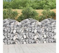Arched Gabion Basket Galvanised Iron Mesh Wire Stone Basket Multi Sizes vidaXL