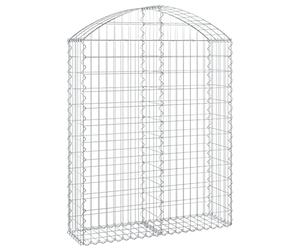vidaXL Arched Gabion Basket 100x30x120/140 cm Galvanised Iron