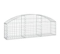 Vidaxl Arched Gabion Basket 150X30X40/60 Cm Galvanised Iron