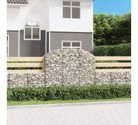 vidaXL Arched Gabion Basket 150x50x120/140 cm Galvanised Iron, Silver