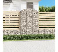 vidaXL Arched Gabion Basket 150x50x220/240 cm Galvanised Iron