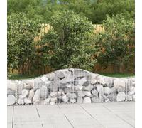 Arched Gabion Basket Stone Basket Gabion Retaining Wall Galvanised Iron vidaXL
