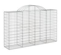 vidaXL Arched Gabion Basket 200x50x120/140 cm Galvanised Iron