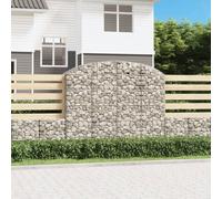 Arched Gabion Basket Galvanised Iron Mesh Wire Stone Basket Multi Sizes vidaXL