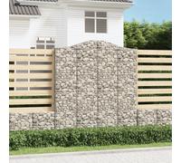 Arched Gabion Basket Stone Basket Gabion Retaining Wall Galvanised Iron vidaXL