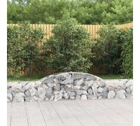 (300 x 30 x 40/60 cm/ 1 pcs) vidaXL Arched Gabion Basket Stone Basket Gabion Retaining Wall Galvanised Iron