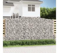 vidaXL Arched Gabion Basket 400x50x200/220 cm Galvanised Iron