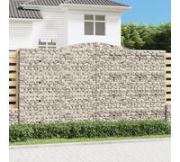 vidaXL Arched Gabion Basket 400x50x220/240 cm Galvanised Iron