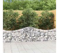 vidaXL Arched Gabion Baskets 10 pcs 200x30x60/80 cm Galvanised Iron