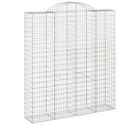vidaXL Arched Gabion Baskets 12 pcs, Gabion Retaining Walls for Garden Landscape Fencing, Wire Cages for Outdoor Patio, Galvanised Iron