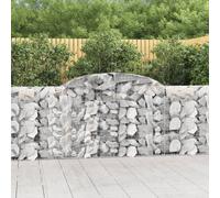 (300 x 30 x 100/120 cm/ 13 pcs) vidaXL Arched Gabion Basket Stone Basket Gabion Retaining Wall Galvanised Iron