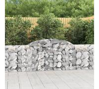 vidaXL Arched Gabion Baskets 13 pcs 300x30x80/100 cm Galvanised Iron