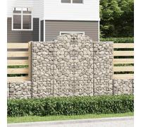 vidaXL Arched Gabion Baskets 15 pcs 200x50x160/180 cm Galvanised Iron
