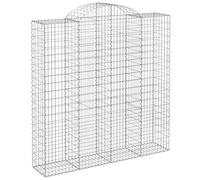 vidaXL Arched Gabion Baskets 15 pcs 200x50x200/220 cm Galvanised Iron