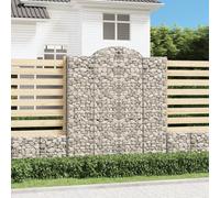 Arched Gabion Baskets 2 pcs 200x50x220/240 cm Galvanised Iron