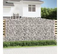 vidaXL Arched Gabion Baskets 2 pcs 400x30x200/220 cm Galvanised Iron