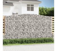 vidaXL Arched Gabion Baskets 2 pcs 400x50x220/240 cm Galvanised Iron