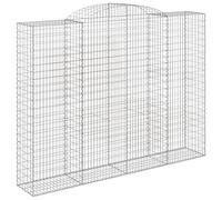 vidaXL Arched Gabion Baskets 20 pcs 300x50x220/240 cm Galvanised Iron