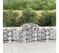 (200 x 50 x 80/100 cm/25 pcs) vidaXL Arched Gabion Basket Stone Basket Gabion Retaining Wall Galvanised Iron