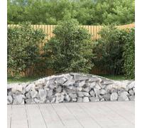vidaXL Arched Gabion Baskets 25 pcs 400x50x40/60 cm Galvanised Iron