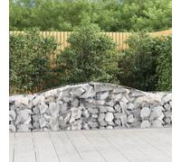 vidaXL Arched Gabion Baskets 25 pcs 400x50x60/80 cm Galvanised Iron