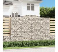 vidaXL Arched Gabion Baskets 3 pcs 300x50x200/220 cm Galvanised Iron