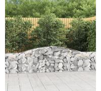 Arched Gabion Basket Stone Basket Gabion Retaining Wall Galvanised Iron vidaXL