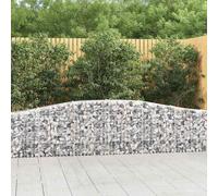 vidaXL Arched Gabion Baskets 3 pcs 400x30x60/80 cm Galvanised Iron