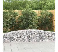 vidaXL Arched Gabion Baskets 3 pcs 400x50x40/60 cm Galvanised Iron