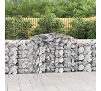 vidaXL Arched Gabion Baskets 30 pcs 300x50x100/120 cm Galvanised Iron