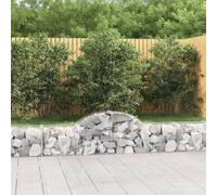 vidaXL Arched Gabion Baskets 4 pcs 200x30x40/60 cm Galvanised Iron
