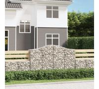 Arched Gabion Basket Stone Basket Gabion Retaining Wall Galvanised Iron vidaXL