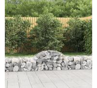 vidaXL Arched Gabion Baskets 4 pcs 200x50x40/60 cm Galvanised Iron