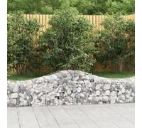 vidaXL Arched Gabion Baskets 4 pcs 200x50x40/60 cm Galvanised Iron