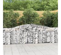 vidaXL Arched Gabion Baskets 4 pcs 400x30x100/120 cm Galvanised Iron