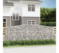 Arched Gabion Basket Stone Basket Gabion Retaining Wall Galvanised Iron vidaXL