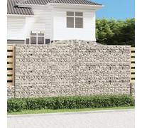 vidaXL Arched Gabion Baskets 4 pcs 400x50x200/220 cm Galvanised Iron