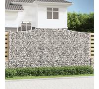 vidaXL Arched Gabion Baskets 4 pcs 400x50x200/220 cm Galvanised Iron