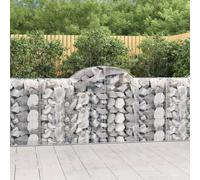 vidaXL Arched Gabion Baskets 5 pcs 200x50x100/120 cm Galvanised Iron