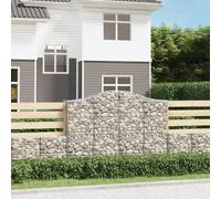 Arched Gabion Basket Stone Basket Gabion Retaining Wall Galvanised Iron vidaXL