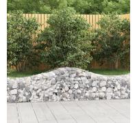 vidaXL Arched Gabion Baskets 5 pcs 200x50x40/60 cm Galvanised Iron, Silver