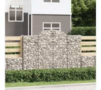 vidaXL Arched Gabion Baskets 50 pcs 200x50x140/160 cm Galvanised Iron