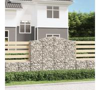vidaXL Arched Gabion Baskets 6 pcs 200x30x160/180 cm Galvanised Iron