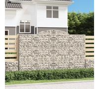 (300 x 50 x 180/200 cm/6 pcs) vidaXL Arched Gabion Basket Stone Basket Gabion Retaining Wall Galvanised Iron