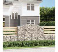 Arched Gabion Basket Stone Basket Gabion Retaining Wall Galvanised Iron vidaXL